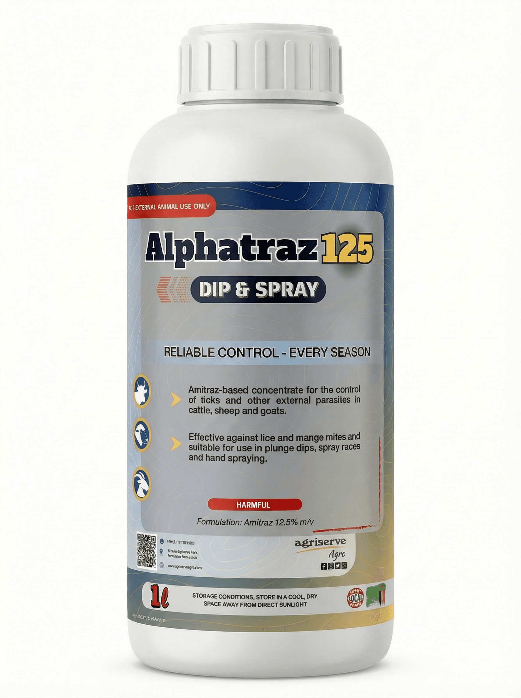 ALPHATRAZ 125: Amitraz 12.5% m/v