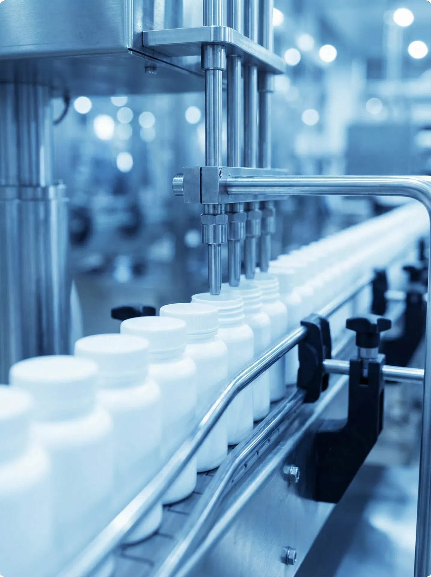 Veterinary product filling line at the Agriserve Agro factory