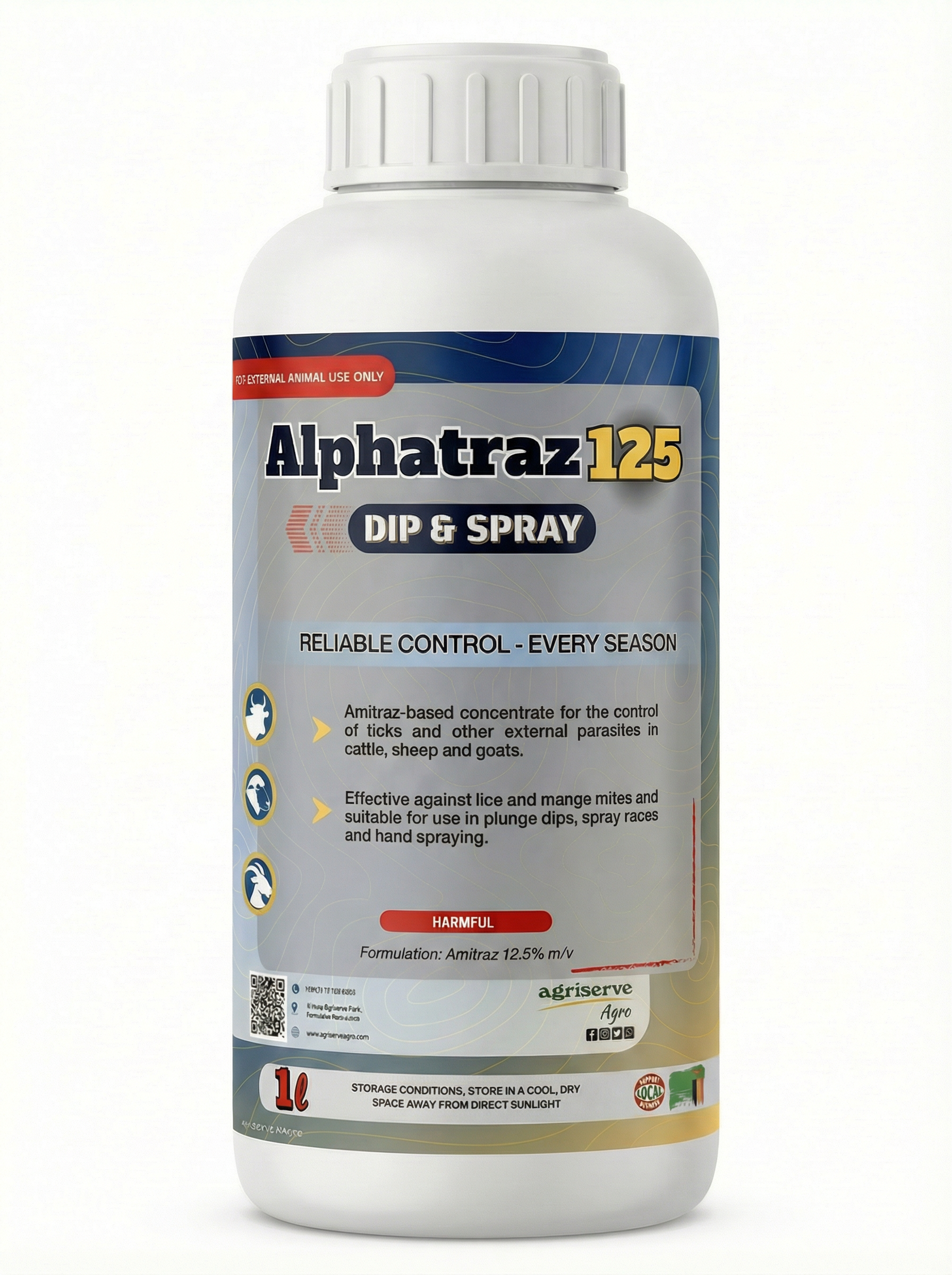 ALPHATRAZ 125: Amitraz 12.5% m/v